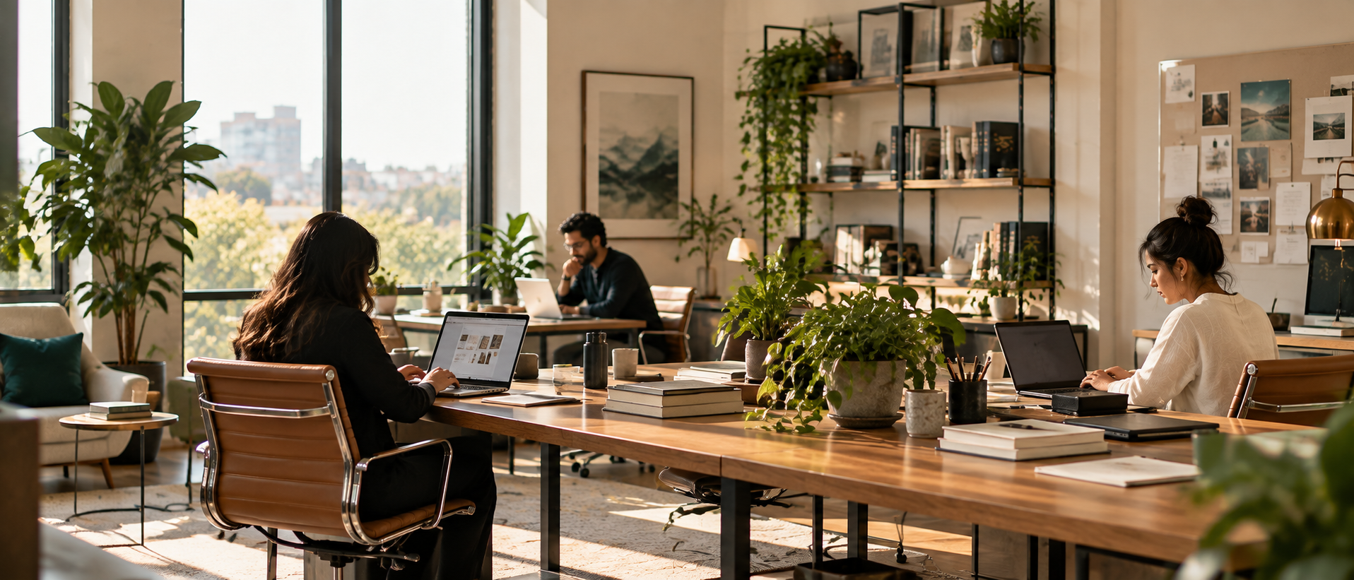 A lean, bright founder-led workspace